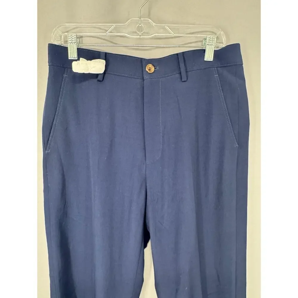 Gucci Pants Mens 32x26 Blue SPW Cropped Loose Wool Italy 421805 Z529B 4080